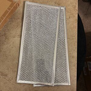 NEW Fits Whirlpool W10208631A Microwave Grease Filter - Approx 13" x 6" 2 pack